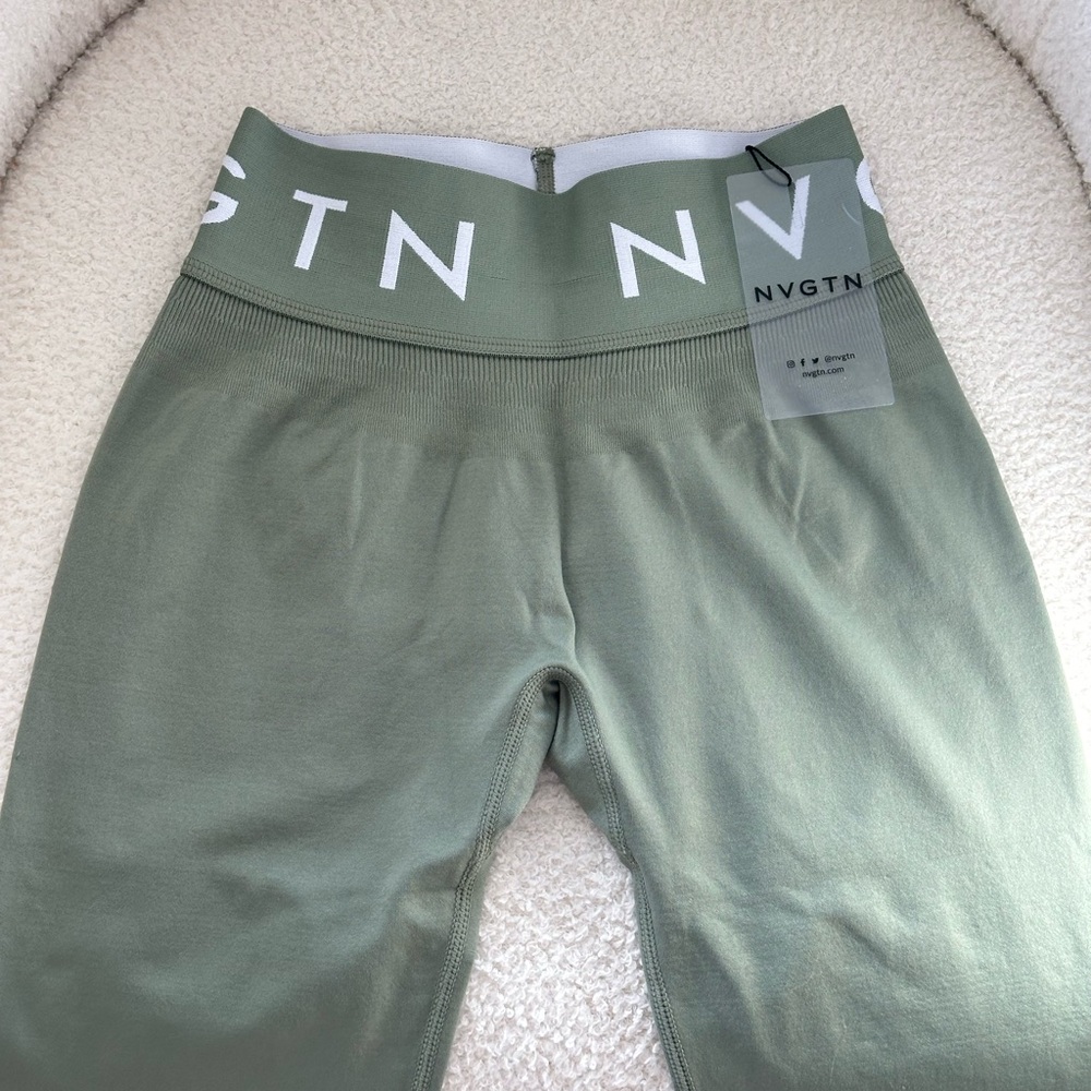 NVGTN Sage Green Sport Seamless Leggings - Picture 6 of 8